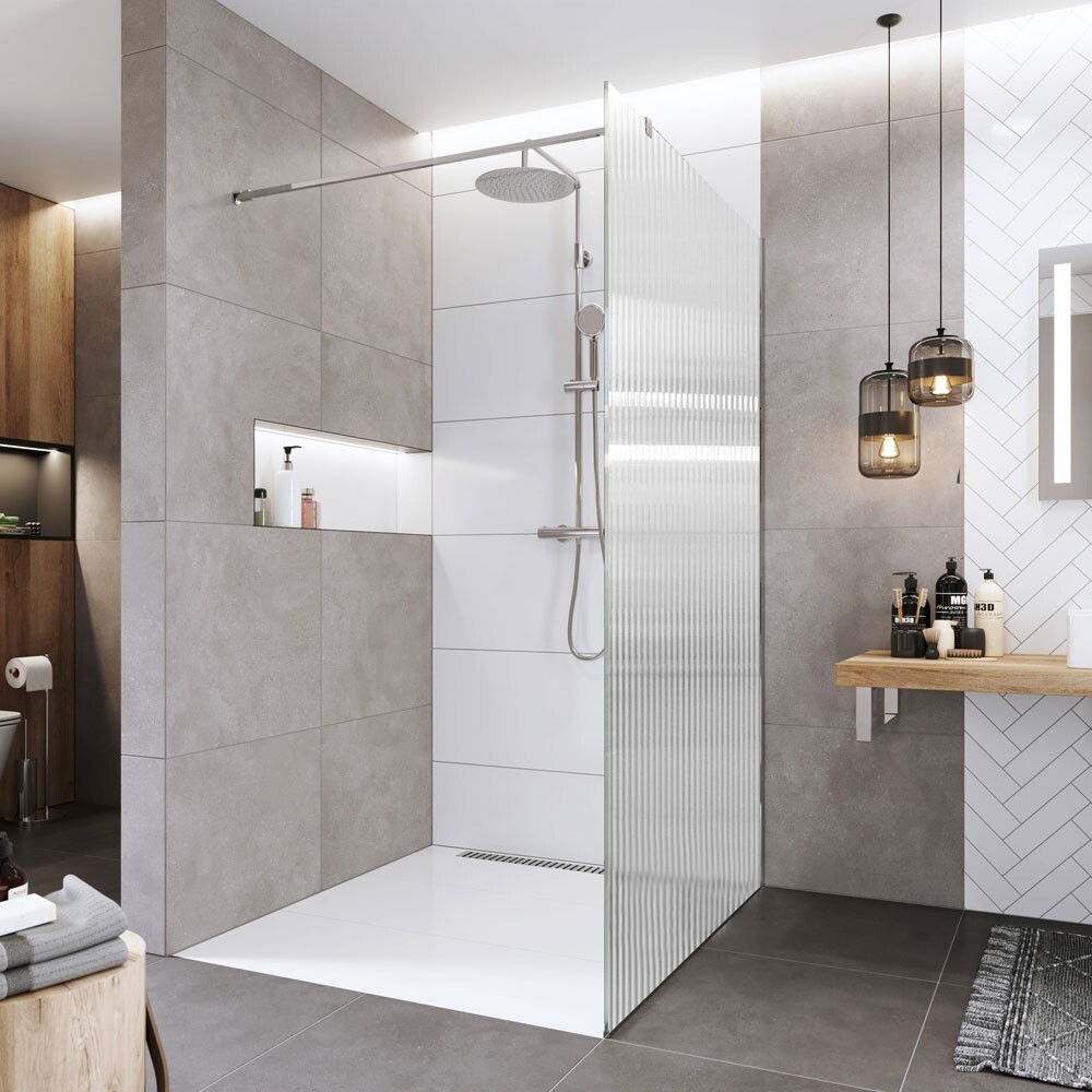 Mereo Sprchová stěna WALK IN, Novea, 120x200 cm, chrom ALU, sklo Line CK10604HL