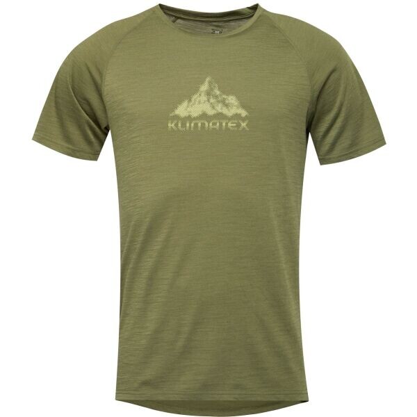 Klimatex ARGYLE MERINO Pánské MERINO BLEND triko, tmavě zelená, velikost