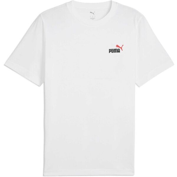 Puma ESSENTIALS 2COLOR SMALL NO 1 LOGO TEE Pánské triko, bílá, velikost