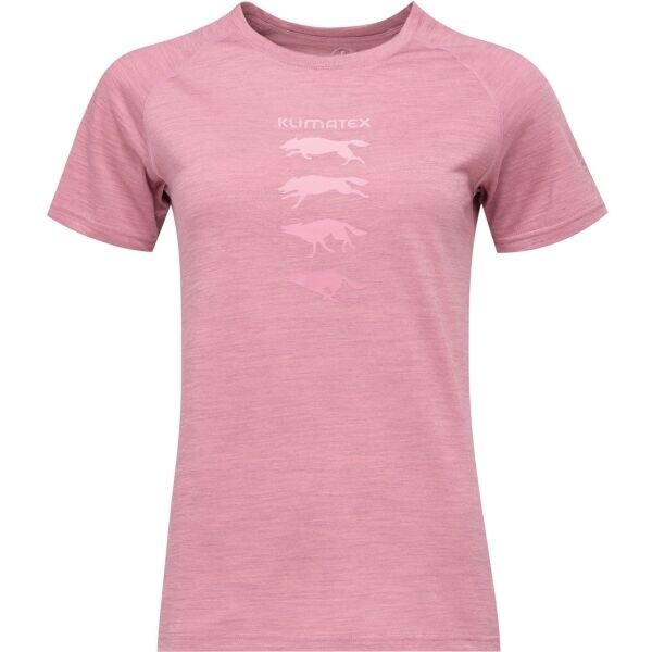 Klimatex SHIVA MERINO Dámské MERINO BLEND triko, růžová, velikost XXL