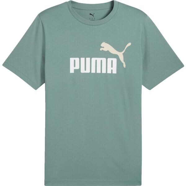 Puma ESSENTIALS 2 COLOR No. 1 LOGO TEE Pánské triko, zelená, velikost