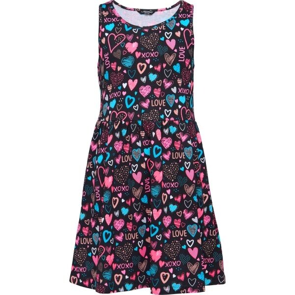 Lewro EMELA Pohodlné dívčí šaty, tmavě modrá, velikost 116-122