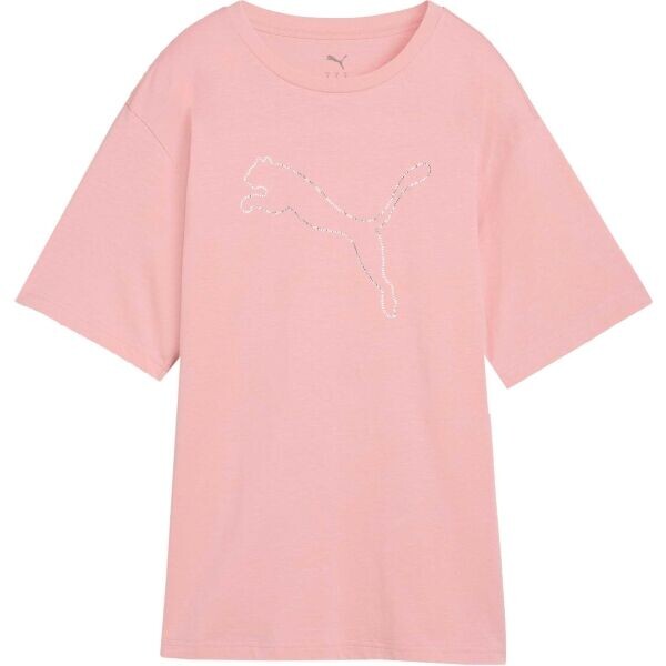 Puma BEDAZZLED RELAXED TEE Dámské triko, růžová, velikost