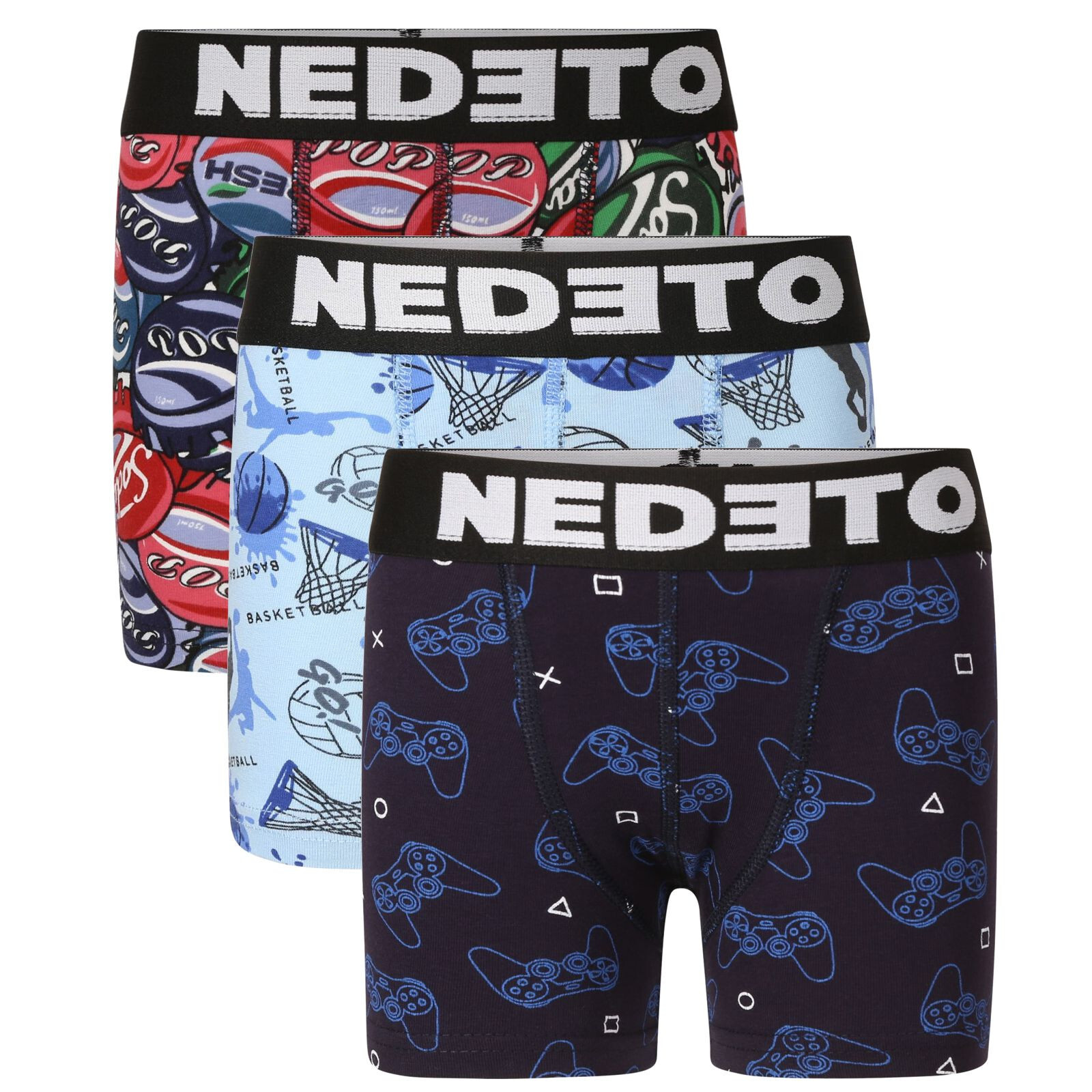 3PACK dětské boxerky Nedeto vícebarevné (3NBDV6) 6-8 let, trenky / trenýrky