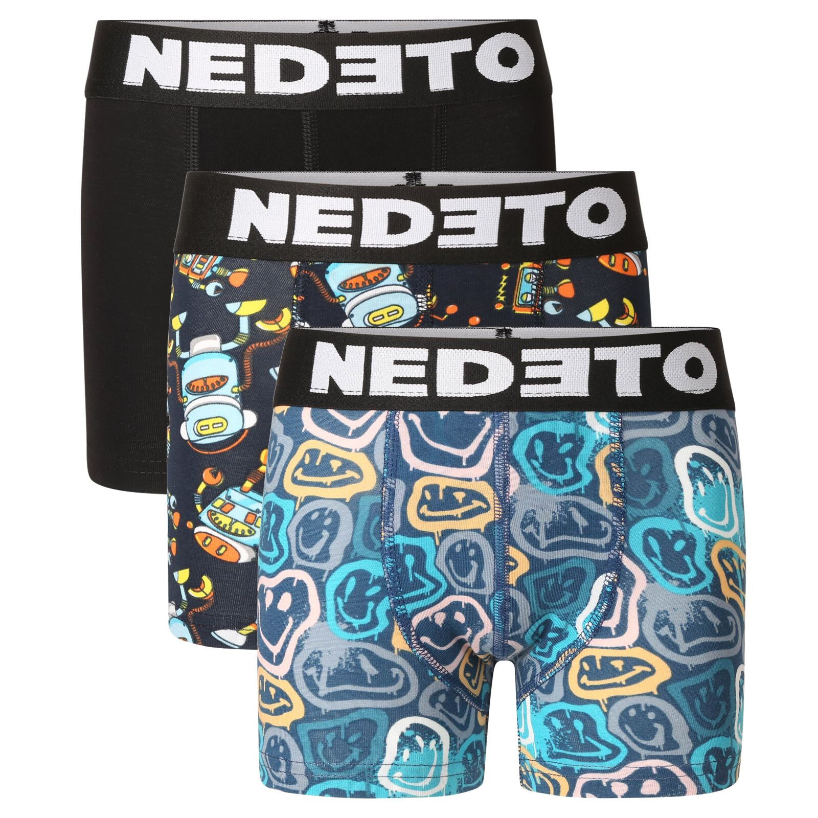3PACK dětské boxerky Nedeto vícebarevné (3NBDV4) 6-8 let, trenky / trenýrky