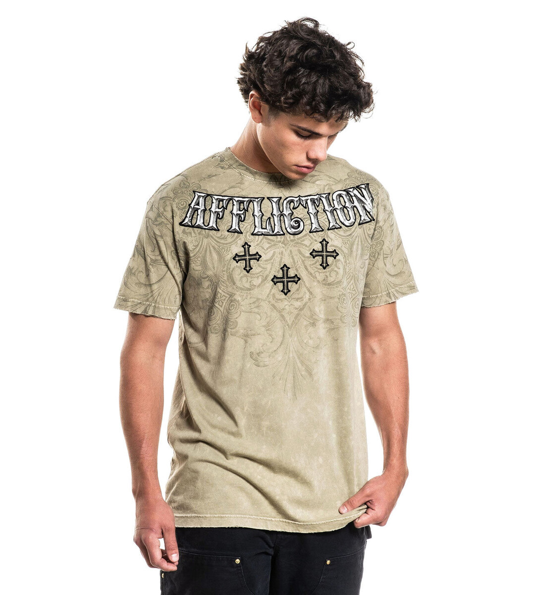 tričko hardcore pánské - VELVET SCORN - AFFLICTION - A28846-ABSL M