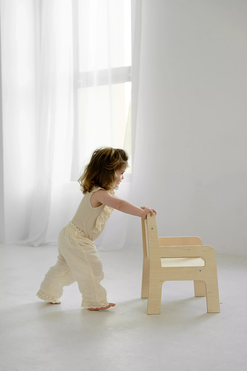 Ourbaby dětský stůl se židlemi Kids chair S/M natural 47372