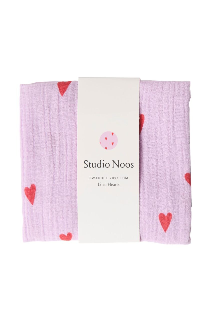 STUDIO NOOS SWADDLE ZAVINOVAČKA Print Medium | Purple Hearts