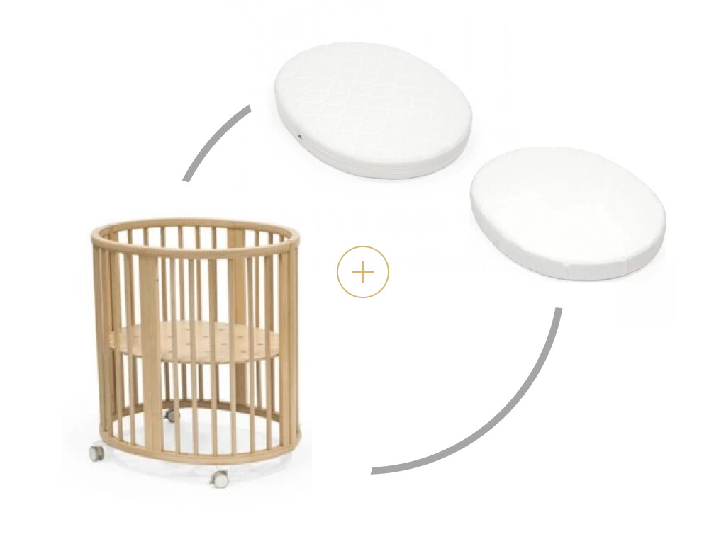 Stokke Postýlka Sleepi™ Mini V3, Natural + prostěradlo + matrace
