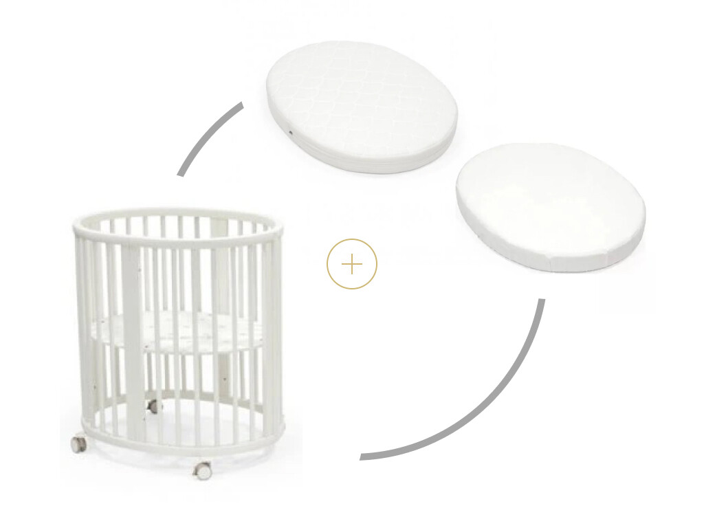 Stokke Postýlka Sleepi™ Mini V3, White + prostěradlo + matrace