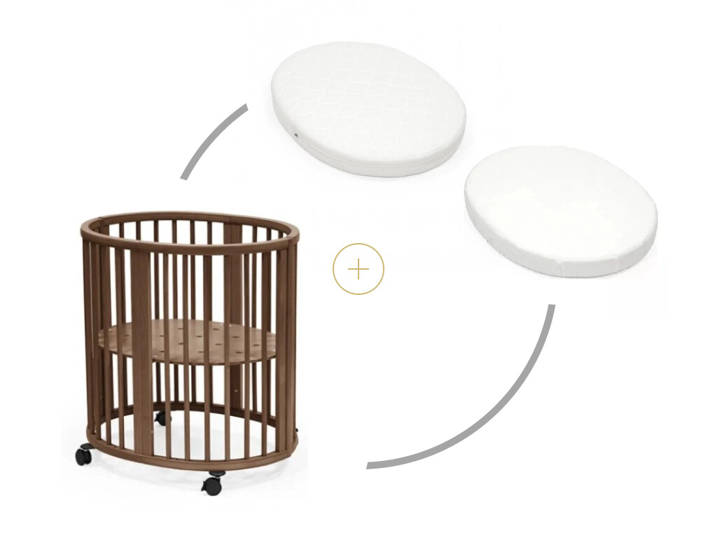 Stokke Postýlka Sleepi™ Mini V3, Warm Brown + prostěradlo + matrace