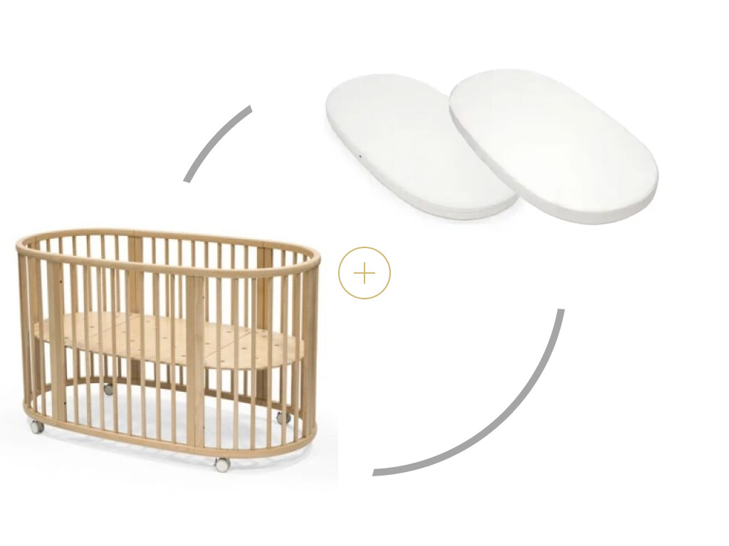 Stokke Postýlka Sleepi™ V3, Natural + prostěradlo + matrace