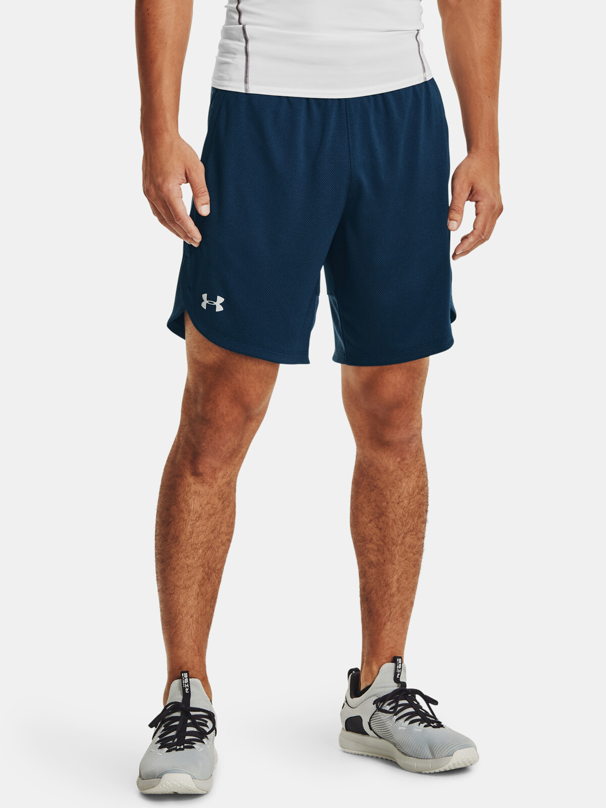Under Armour Kraťasy UA Knit Training Shorts-NVY - Pánské