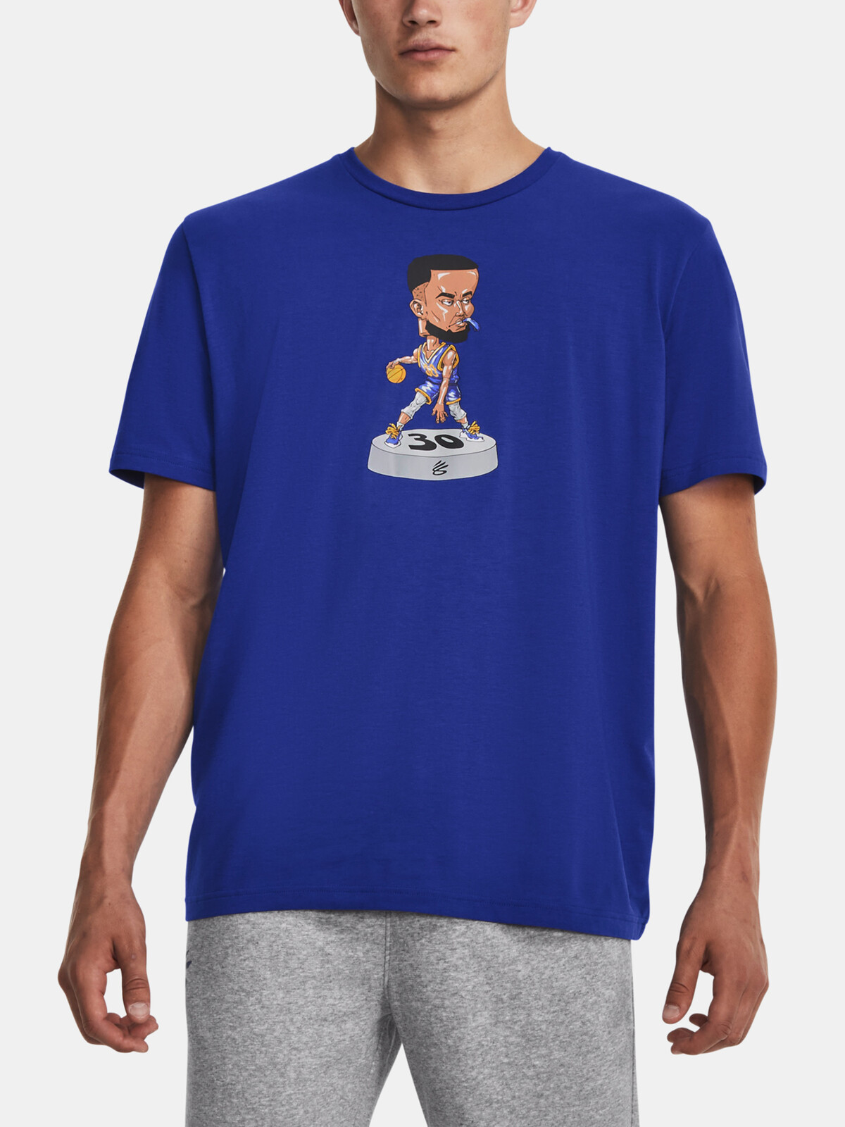 Under Armour Tričko UA CURRY BOBBLE HEAD SS-BLU - Pánské