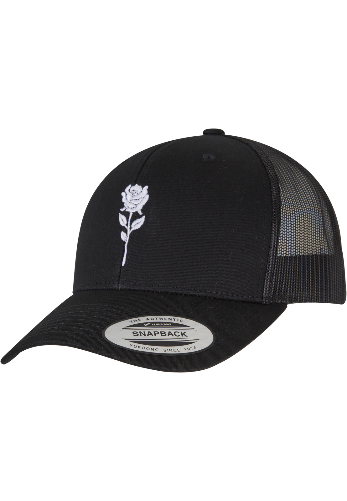 Černá kšiltovka Rose Retro