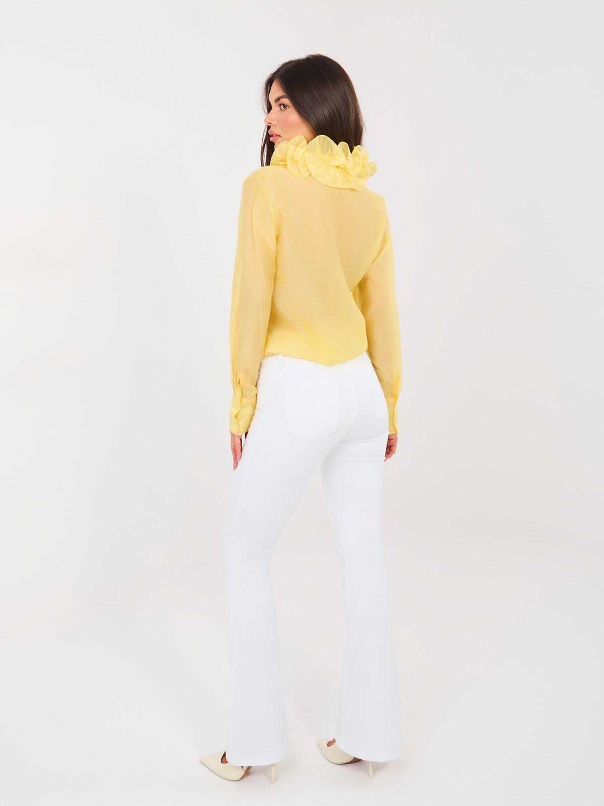 Bílé rovné džíny