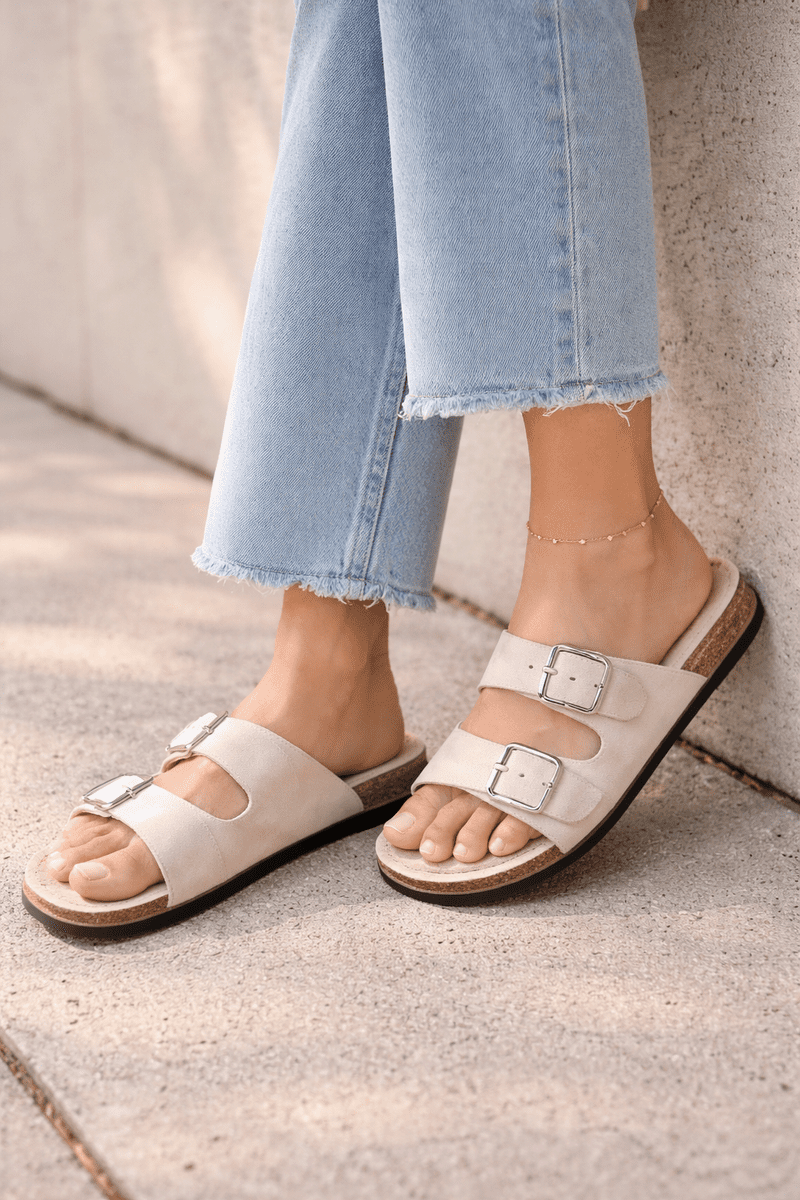 Dámské světle béžové pantofle Oliena