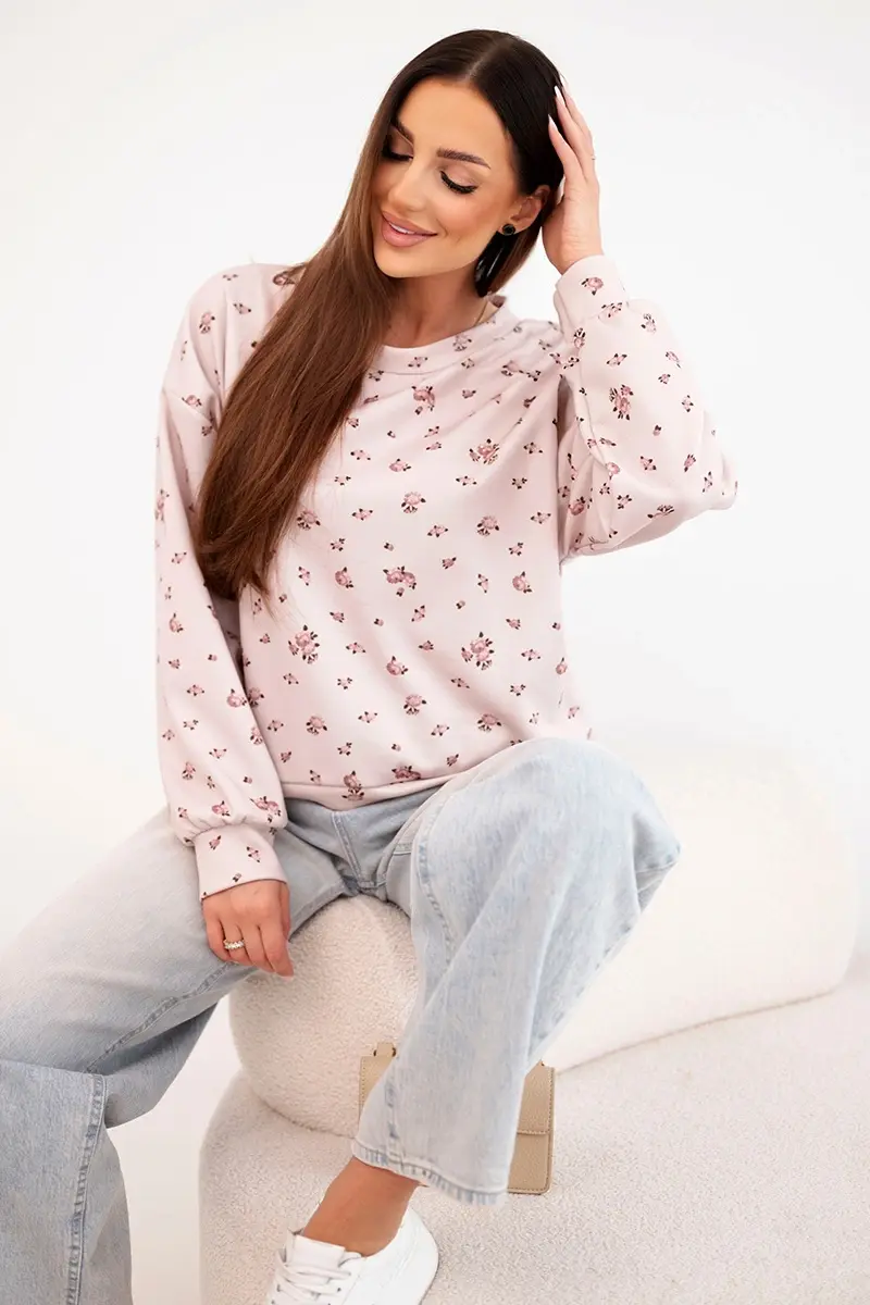 Dámská mikina s květinovým vzorem