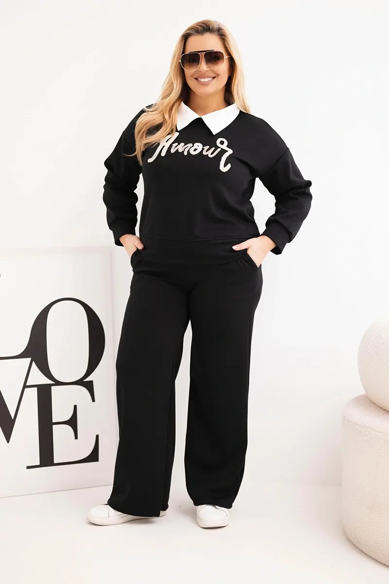 Kesi dámská souprava Plus Size s límcem