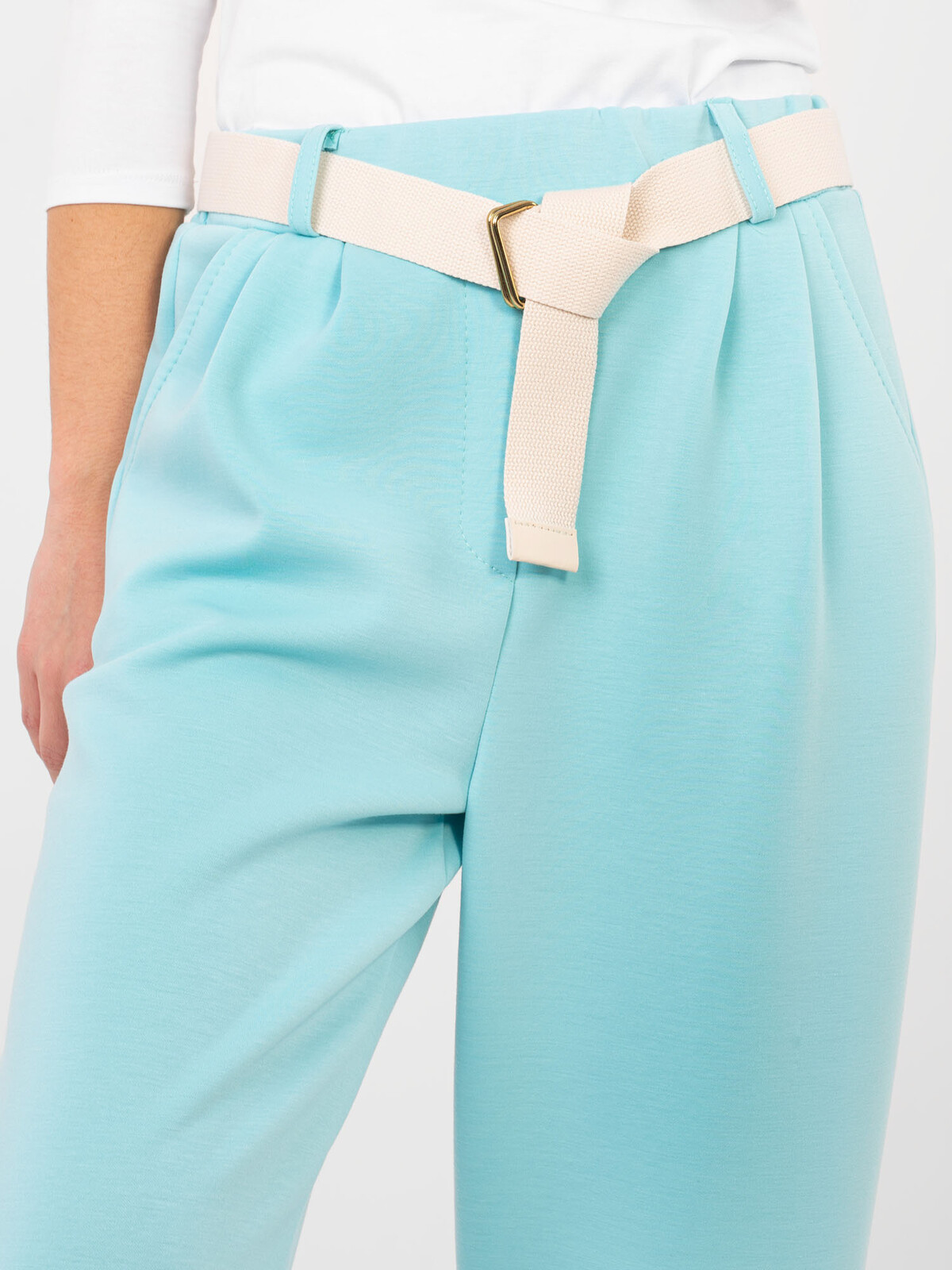 Mint kalhoty s páskem