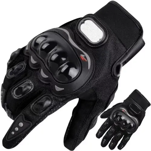 Černé moto rukavice - XL