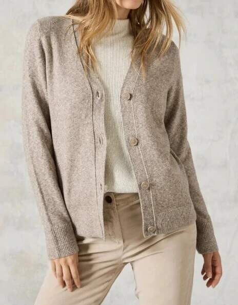 Cecil béžový svetr na knoflíky