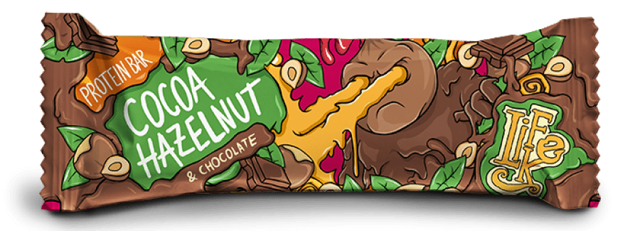LIFELIKE Protein bar Hazelnut cocoa chocolate 50 g DMT 12/2025