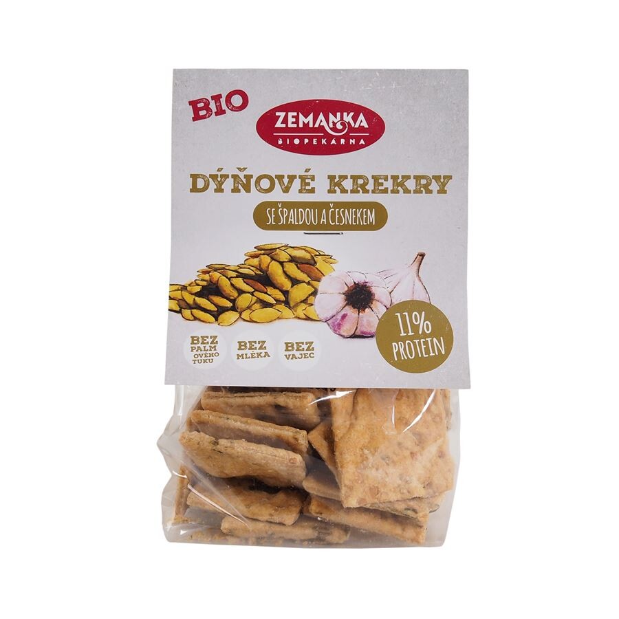 Zemanka Bio krekry s dýňovým semínkem a česnekem 100 g DMT 01/2026