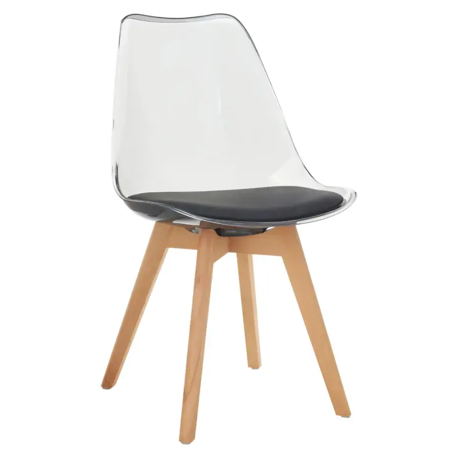 Tempo Kondela Jídelní židle BALI 3 NEW, transparentní černá