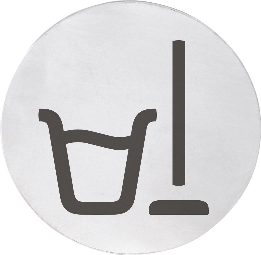 Sapho Cedule úklidová místnost, Ø 75mm, nerez mat