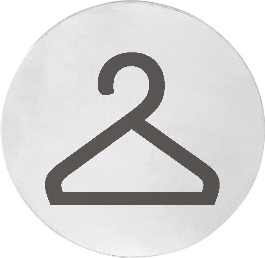 Sapho Cedule šatna, Ø 75mm, nerez mat