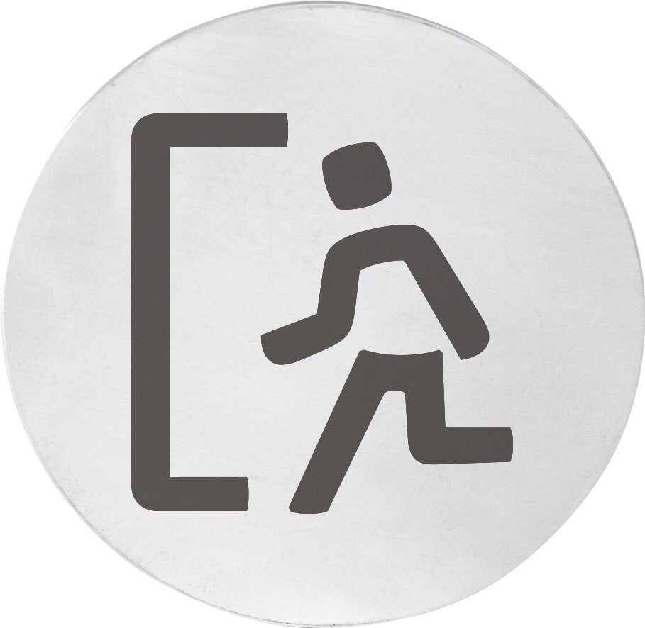 Sapho Cedule únikový východ, Ø 75mm, nerez mat