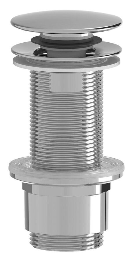 Sapho Umyvadlová výpust 5/4“, click-clack, velká zátka, 10-80mm, ABS/chrom