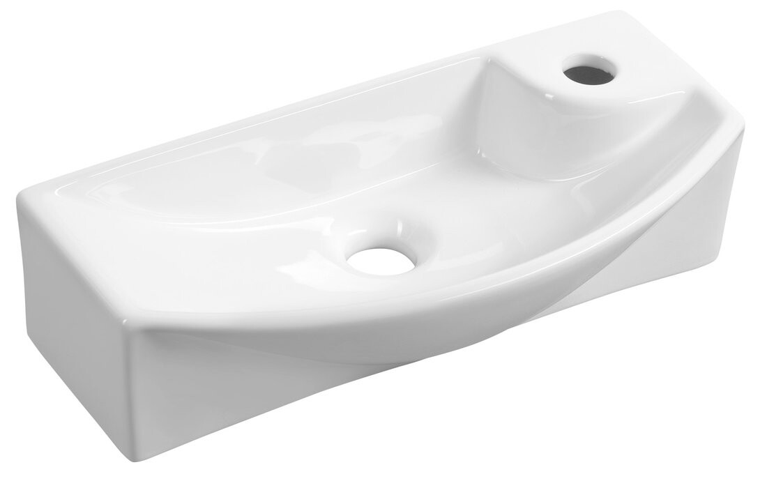 Sapho CARLON keramické umývátko, 45x23cm, otvor pro baterii vpravo, bílá