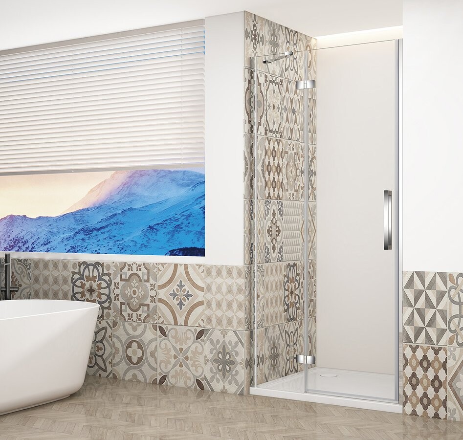 Gelco TRINITY CHROME sprchové dveře do niky 1100mm, čiré sklo, levé