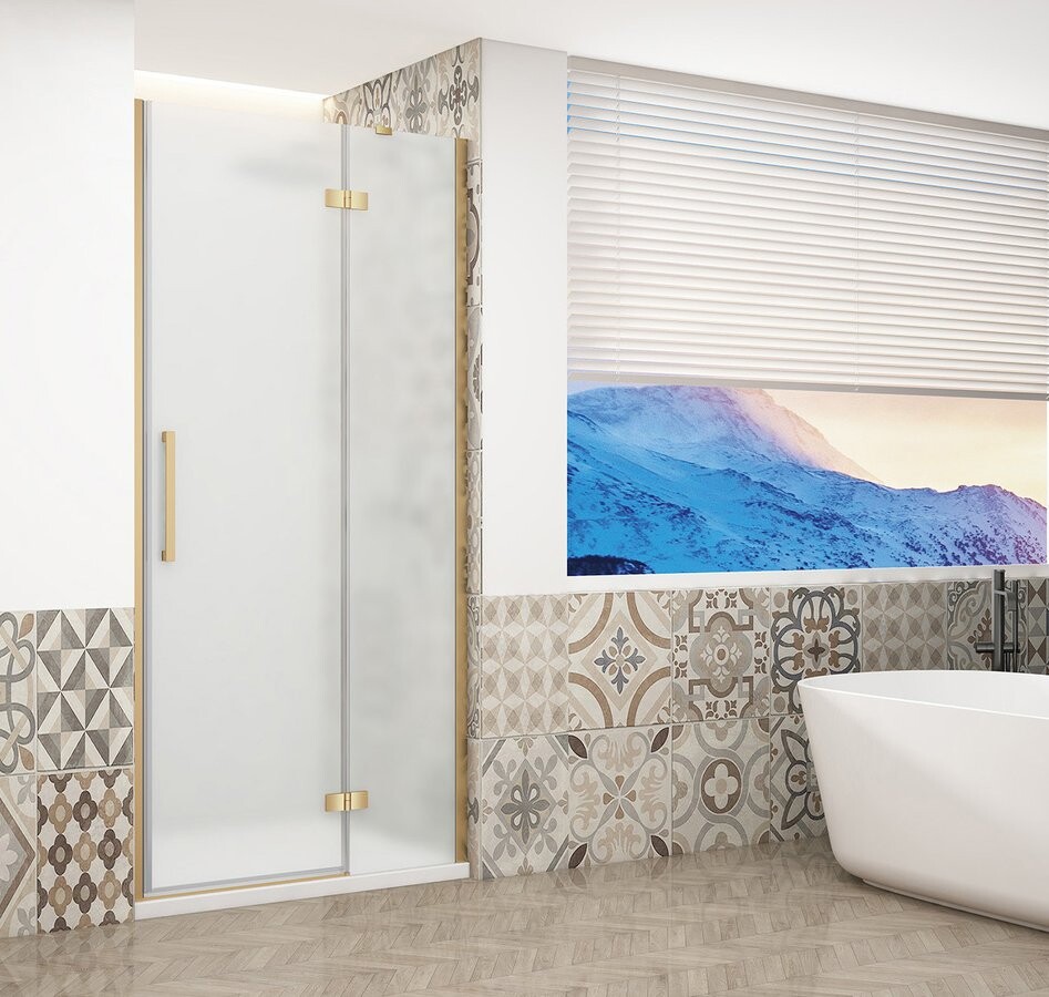 Gelco TRINITY GOLD MATT sprchové dveře do niky 1000mm, matné sklo, pravé