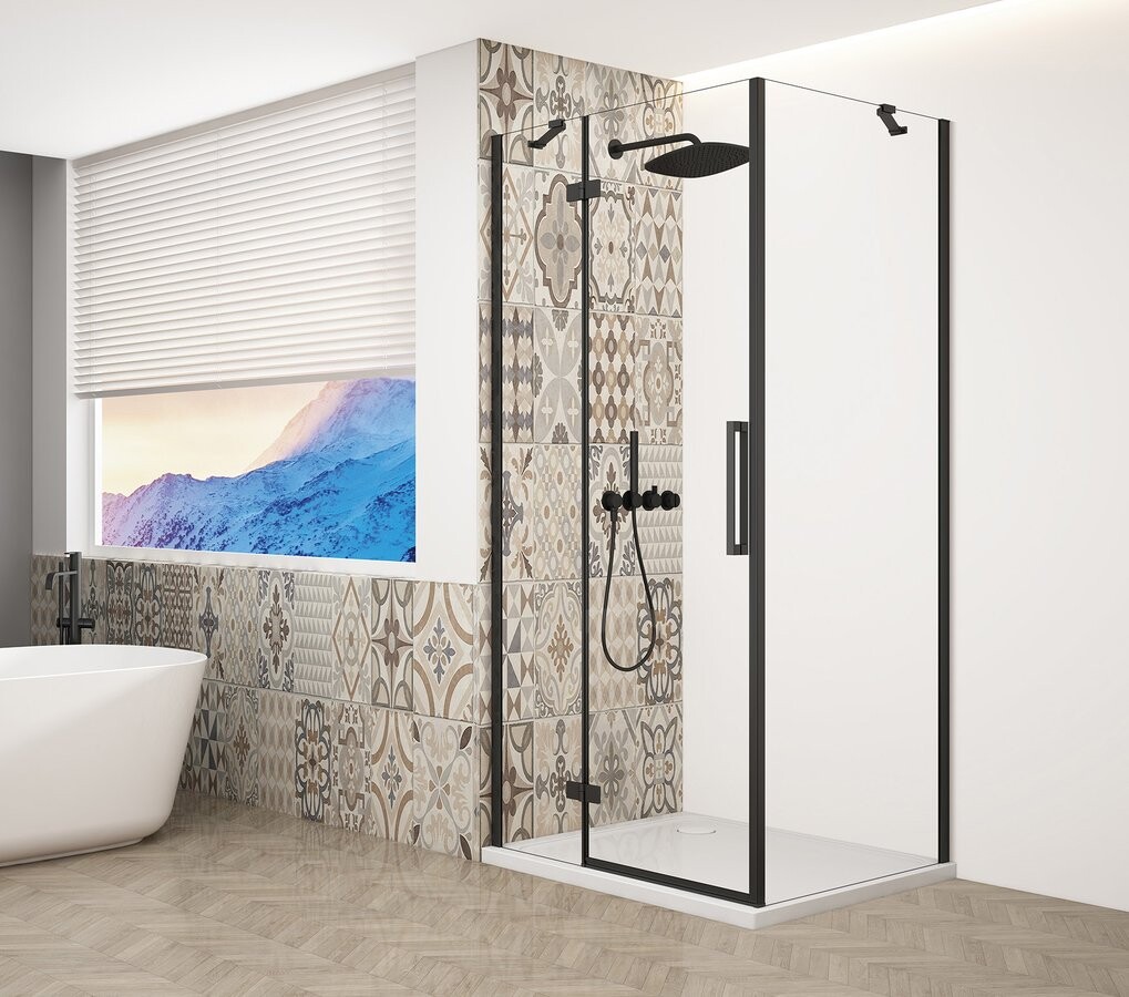 Gelco TRINITY BLACK obdélníkový sprchový kout 1200x800mm, čiré sklo, levé