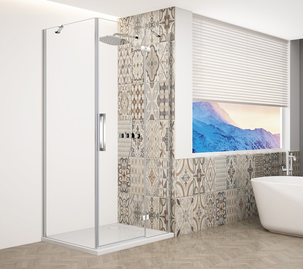 Gelco TRINITY CHROME obdélníkový sprchový kout 1100x800mm, čiré sklo, pravé