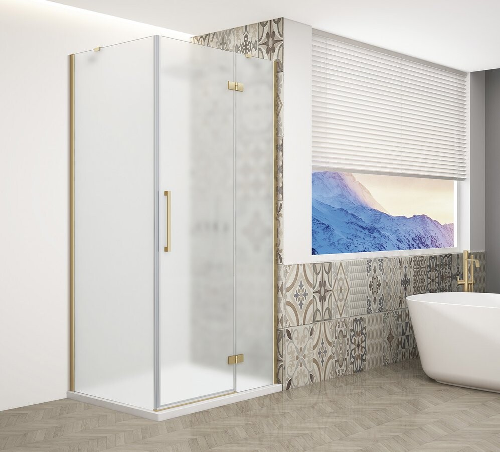 Gelco TRINITY GOLD MATT obdélníkový sprchový kout 1000x1200mm, matné sklo, pravé