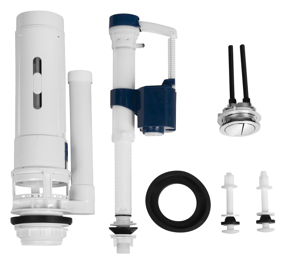 Sapho Splachovací souprava s DUAL tlačítkem 49 mm, spodní napouštění 1/2