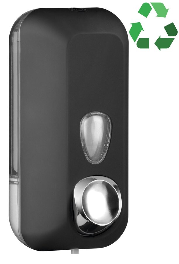 MARPLAST ECOLORED dávkovač tekutého mýdla 550ml, ABS, Soft Touch, černá mat