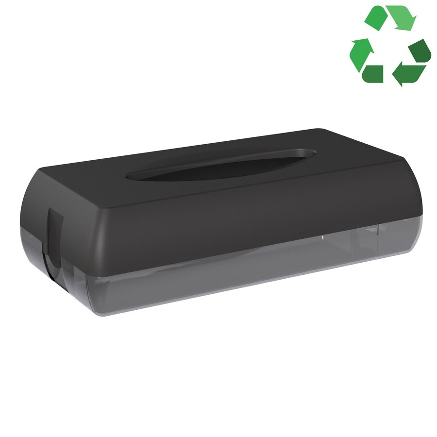 MARPLAST ECOLORED zásobník na papírové kapesníky, 27x13x7cm, ABS, Soft Touch, černá mat