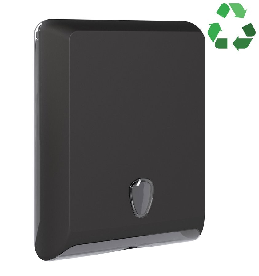 MARPLAST ECOLORED zásobník na papírové ručníky, 29x40x13cm, ABS, Soft Touch, černá mat