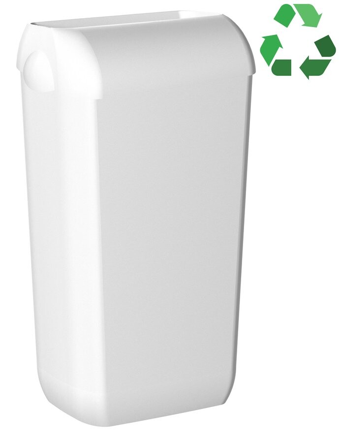 MARPLAST ECOLORED odpadkový koš nástěnný s víkem 23l, ABS, Soft Touch, bílá