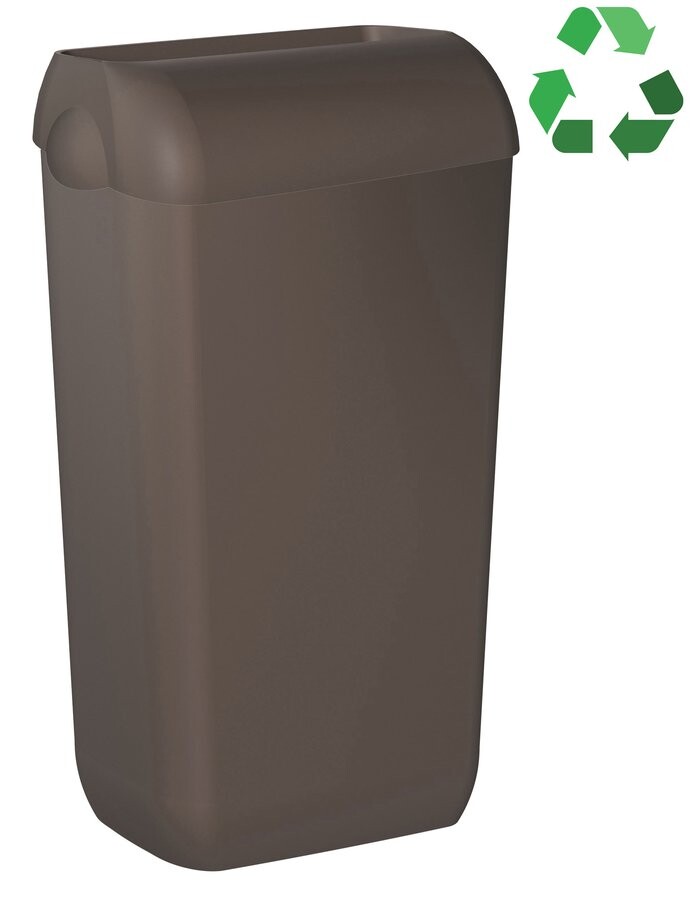 MARPLAST ECOLORED odpadkový koš nástěnný s víkem 23l, ABS, Soft Touch, hnědá