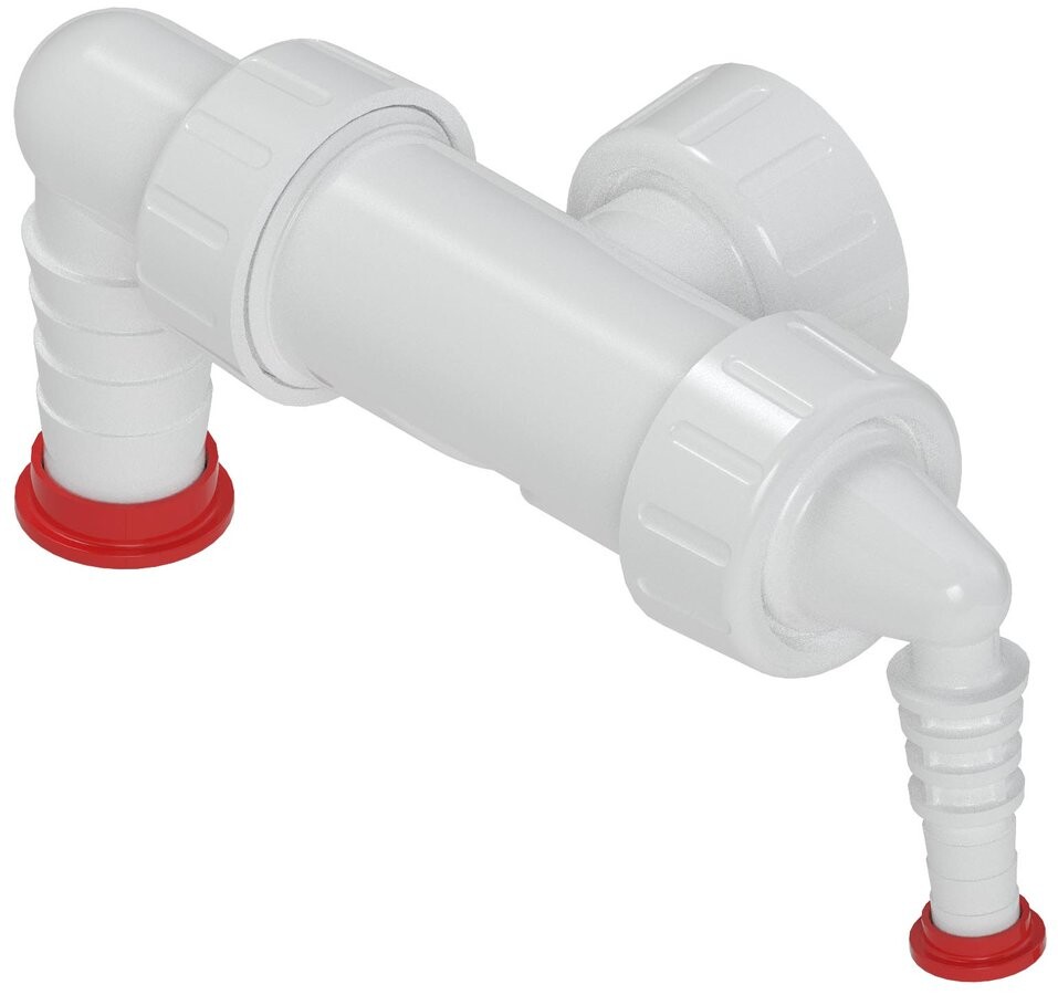 Bruckner Dvojkolínko podomítkového sifonu, pro pračku a sušičku/myčku, bílá