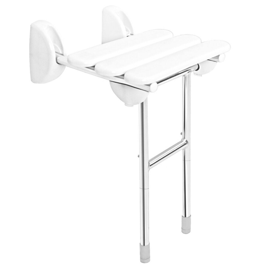 Ridder HANDICAP sklopné sedátko do sprchového koutu s podpěrou, 38x36cm, bílá