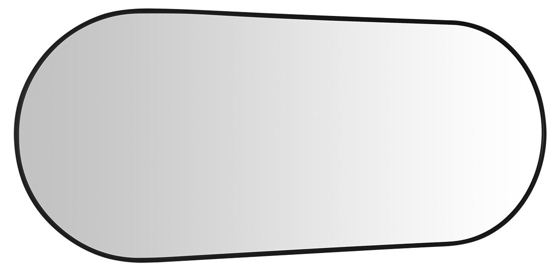 Sapho AROWANA oválné zrcadlo v rámu 120x50cm, černá mat