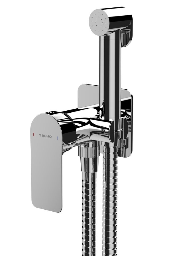 Sapho PAX podomítková bidetová baterie se Stop sprškou, chrom