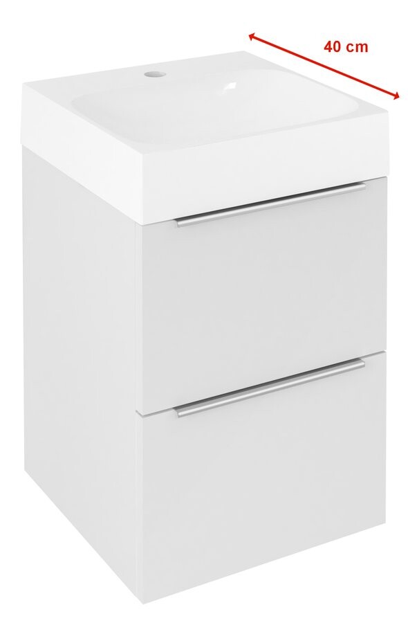 Sapho EMONA umyvadlová skříňka 39,4x55x39cm, bílá lesk